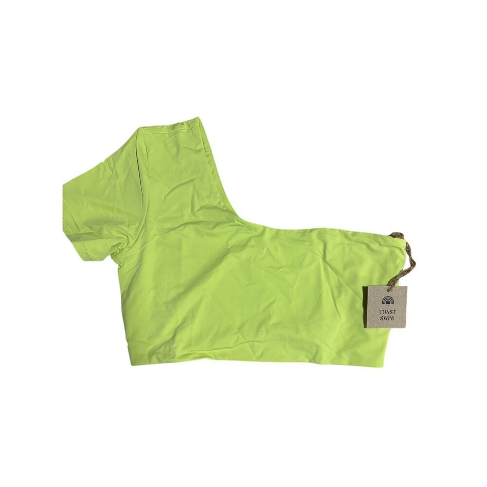 NWT Toast Signature One Shoulder Crop Top, Daiquiri Green, Size M‎